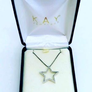 Diamond & sterling star pendant w. sterling chain from Kay’s Jewelry in orig box